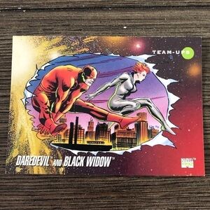 1992 Marvel Trading Card: Team-ups: Daredevil & Black Widow #93